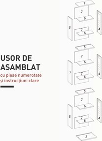 HOMCOM Unitate de Stocare pentru 260 de CD-uri/120 de DVD-uri - Alb | Aosom Romania