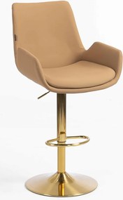 HR240W Scaun Carmel Piele Ecologica Premium Soft cu Bază Aurie