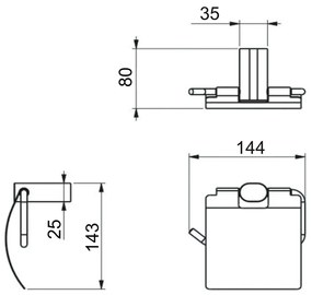 Suport pentru hârtie igienică alb de montat pe perete din alamă Flori – Sapho