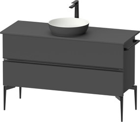 Duravit Sivida dulap 124.5x47.5x54.8 cm sub chiuveta pe perete negru-grafit SV46600BD490000