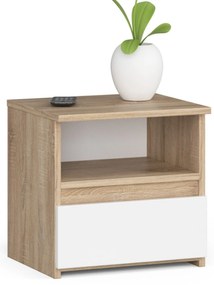 Noptieră Cincuenta (stejar sonoma + alb). 1117480