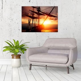 Tablou - Navă de pirați veche (70x50 cm)