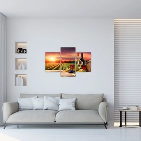 Tablou cu vie și vin (90x60 cm)