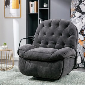 Fotoliu Relax Electric cu Suport pentru Telefon, Gri | Aosom Romania