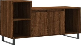 vidaXL Comodă TV, stejar maro, 100x35x55 cm, lemn prelucrat