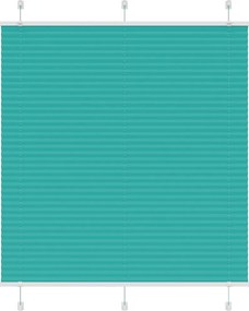 vidaXL Jaluzea plisată verde petrol 120x100 cm Lățime țesătură 119,4 cm