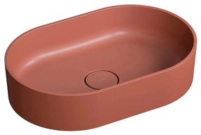 OMNIRES OVOUNTE - Lavoar pe blat OVO 55x36 cm dolomit/teracotă mată