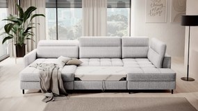 Canapea modulara, extensibila, cu spatiu pentru depozitare, 306x100x165 cm, Berrto L02, Eltap (Culoare: Gri / Aubron 03)