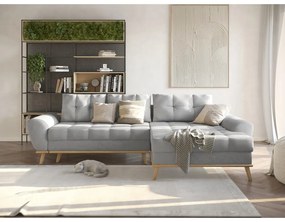 Colțar gri deschis extensibil (cu colț pe partea dreaptă) Balitco – Ropez