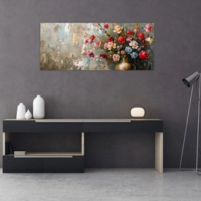 Tablou - Vaza de flori (120x50 cm)