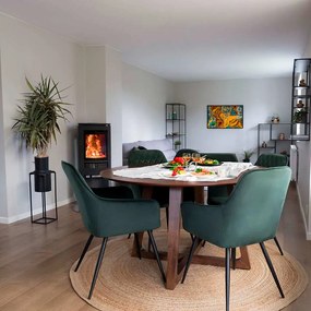 Scaun dining din catifea BUC 258 verde