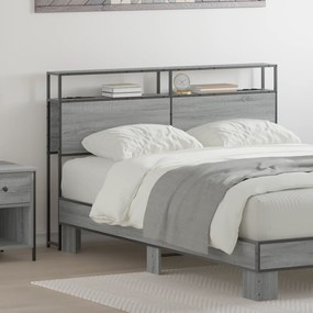 vidaXL Tăblie de depozitare Pe perete sonoma gri 120 cm Lemn compozit