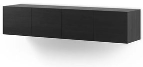 Comodă TV neagră 180x38x35 cm Daroca – Marckeric