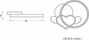 Brilagi - Plafonieră LED pentru copii LOVE 48W/230V 3000/4500/6000K albastră