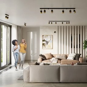 Spot NERO 3xGU10/40W/230V negru/auriu Sollux SL.1071