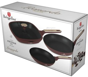 BerlingerHaus Set de tigăi cu suprafață din titanLeonardo Nordic, 3+1 buc.
