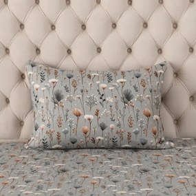 Husa pentru perna din microfibra BOTANIC FIELD 70x90 cm, gri