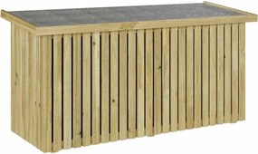 vidaXL Cutie de depozitare pentru grădină natural 119 x 44 x 58 cm