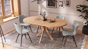 MAZZONI EXPORT ALTEA Gri (țesătură Rio 180) / picioare negre – SCAUN MODERN PENTRU LIVING / SUFRAGERIE / BUCĂTĂRIE / BIROU