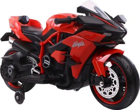 Motocicleta Electrica cu Acumulator Pentru Copii NOVOKIDS™ Ninja Premium Motocross, Viteza din maner, 3-8 ani, Max 30 kg, Cu Melodii si Lumini LED,