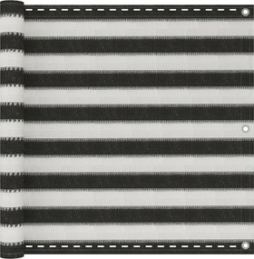 vidaXL Prelată pentru balcon din HDPE, 90 x 400 cm, antracit și alb