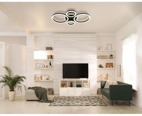 Plafonieră LED Globo 48039-40 LORETTA LED/40W/230V d. 35,5x53 cm negru