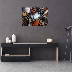 Tablou pe sticlă cu condimente (70x50 cm)