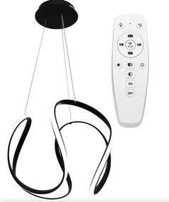 Plafonieră LED modernă elegantă cu telecomandă Negru