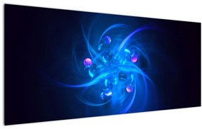 Tabloul modern cu abstracțiune albastră (120x50 cm)