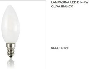 Bec LED E14 4W OLIVA BIANCO 101231