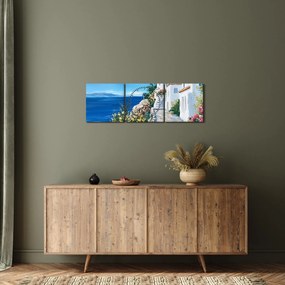 Tablou - Alee lângă mare (cu ceas) (90x30 cm)