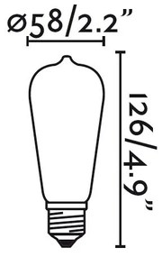 Bec LED E27 DECORATIV FILAMENT AMBER 4W 2200K 17428
