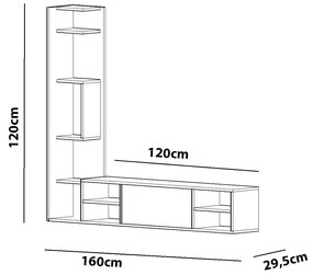 Mobilier living Perla set (Alb) . 1102463