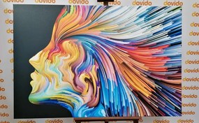 Tablou profilul color al feței unei femei