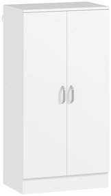 HOMCOM Dulap pentru Pantofi cu 6 Rafturi Ajustabile din Lemn 55x35x108 cm Alb | Aosom Romania