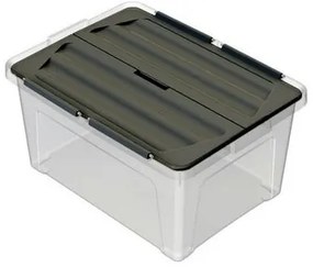 Multibox cu capac fix Eco 30 l, capac negru, 30 l