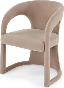 Scaun K615, bej, stofa catifelata, 60x58x78 cm