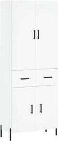 vidaXL Dulap înalt, alb, 69,5x34x180 cm, lemn compozit