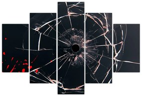 Tablou abstract - sticla spartă (150x105 cm)