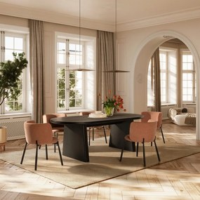 Masă de dining cu aspect de lemn de frasin 100x200 cm Blair – MOME