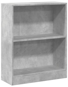 800859 vidaXL Bibliotecă, gri beton, 60x24x76 cm, lemn compozit