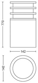 Philips 17403/93/P0 - LED Lampă dimmabilă exterior Hue LUCCA 1xE27/9,5W/230V