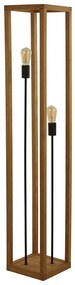 Lampa de podea din lemn design rustic industrial Square 2L