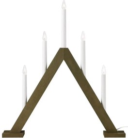 Markslöjd 706224 - Candelabru de Crăciun ARIELE 5xE10/3W/230V pin/maro