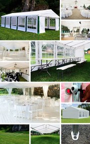 Cort de petrecere 6x12m 240g/m2 PE