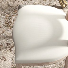 HOMCOM Set de 2 scaune de sufragerie, scaune de bucătărie, design vintage, aspect împletitură Wiener, natural + crem | Aosom Romania