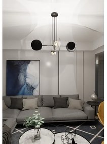 Lustră pe cablu IDEA 4xE27/15W/230V negru