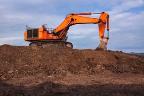 Ilustrație Backhoe are working digging on the ground, voranat