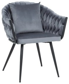 Scaun tapitat Nuvo Velvet – Gri