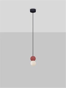 Pendul design decorativ ZERO rosu/opal